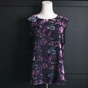 Cleo | Stunning Crushed Velvet Jacquard Sleeveless Top